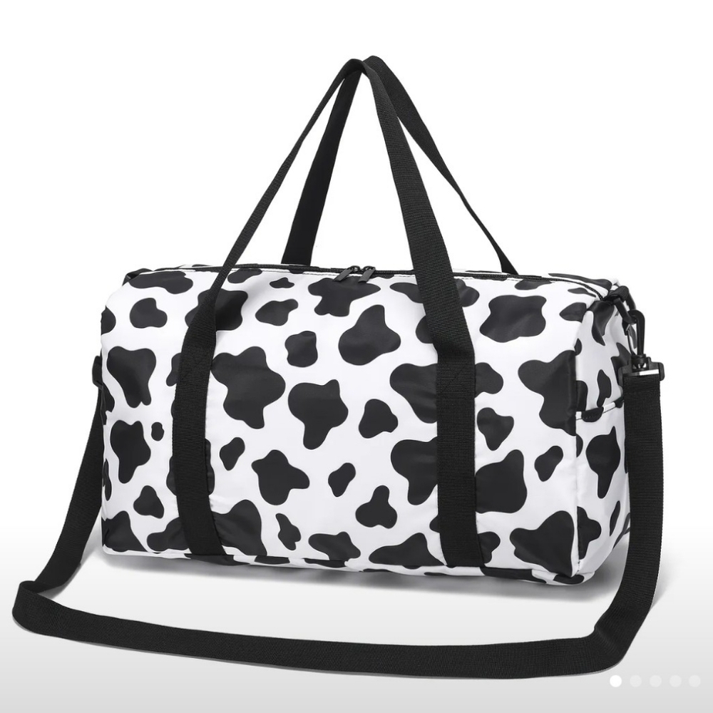 Cow Print Duffel Bag